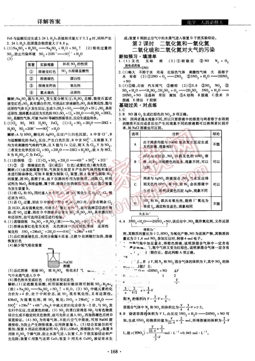 2015年試吧大考卷45分鐘課時作業(yè)與單元測評卷化學必修1 第34頁