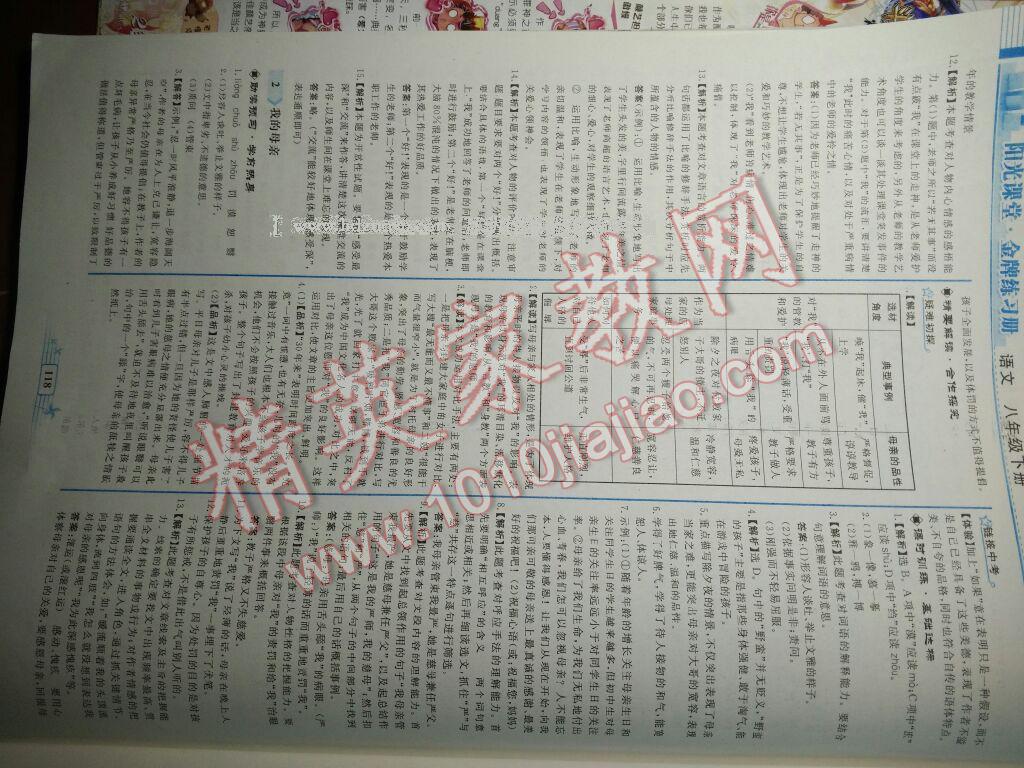 2016年陽光課堂金牌練習冊八年級語文下冊人教版 第46頁