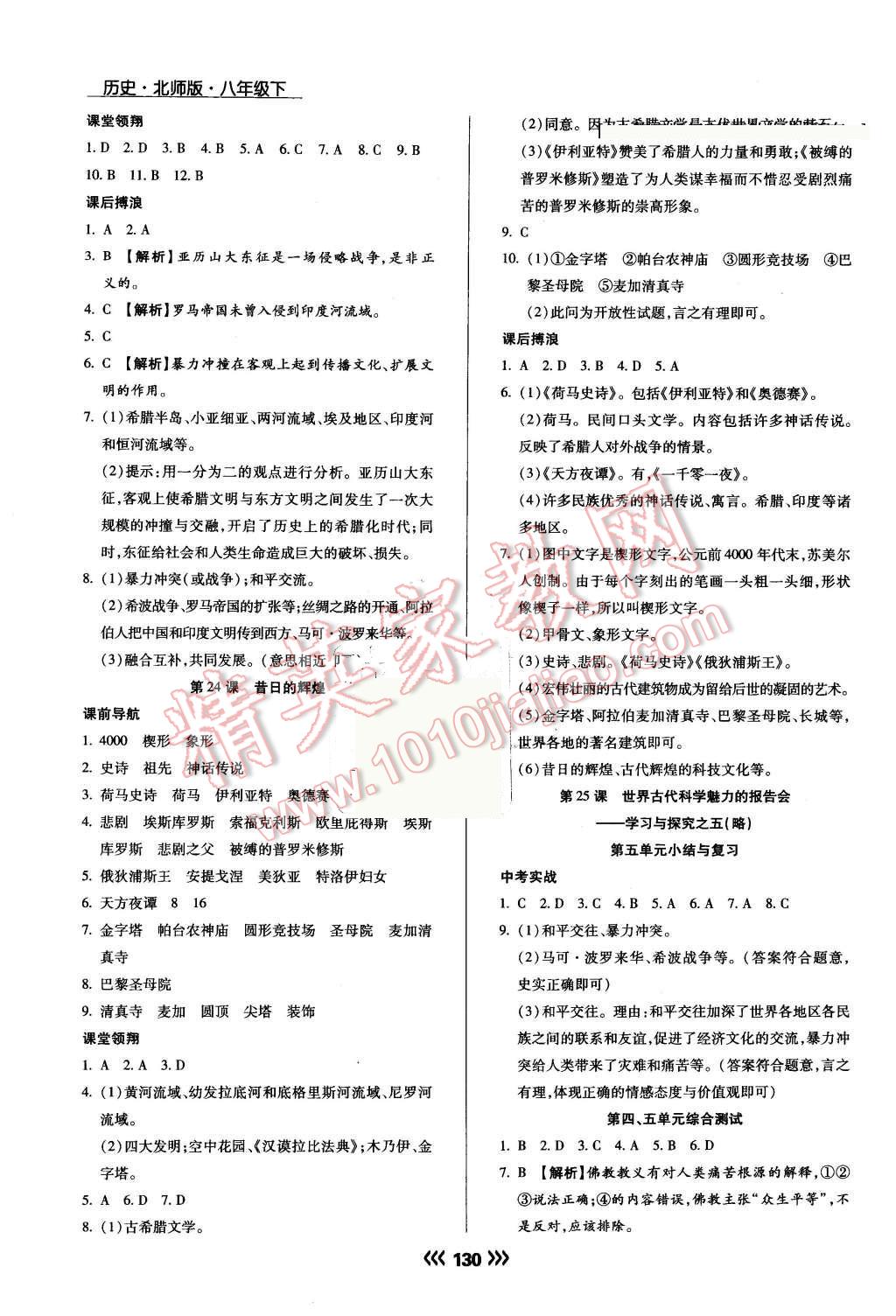 2015年學(xué)升同步練測(cè)八年級(jí)歷史下冊(cè)北師大版 第15頁(yè)