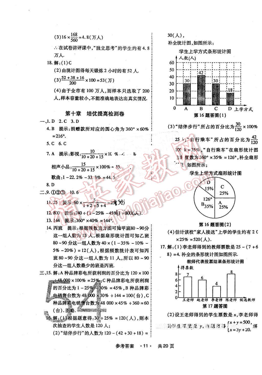 2016年一學通狀元大考卷七年級數(shù)學下冊人教版 第11頁