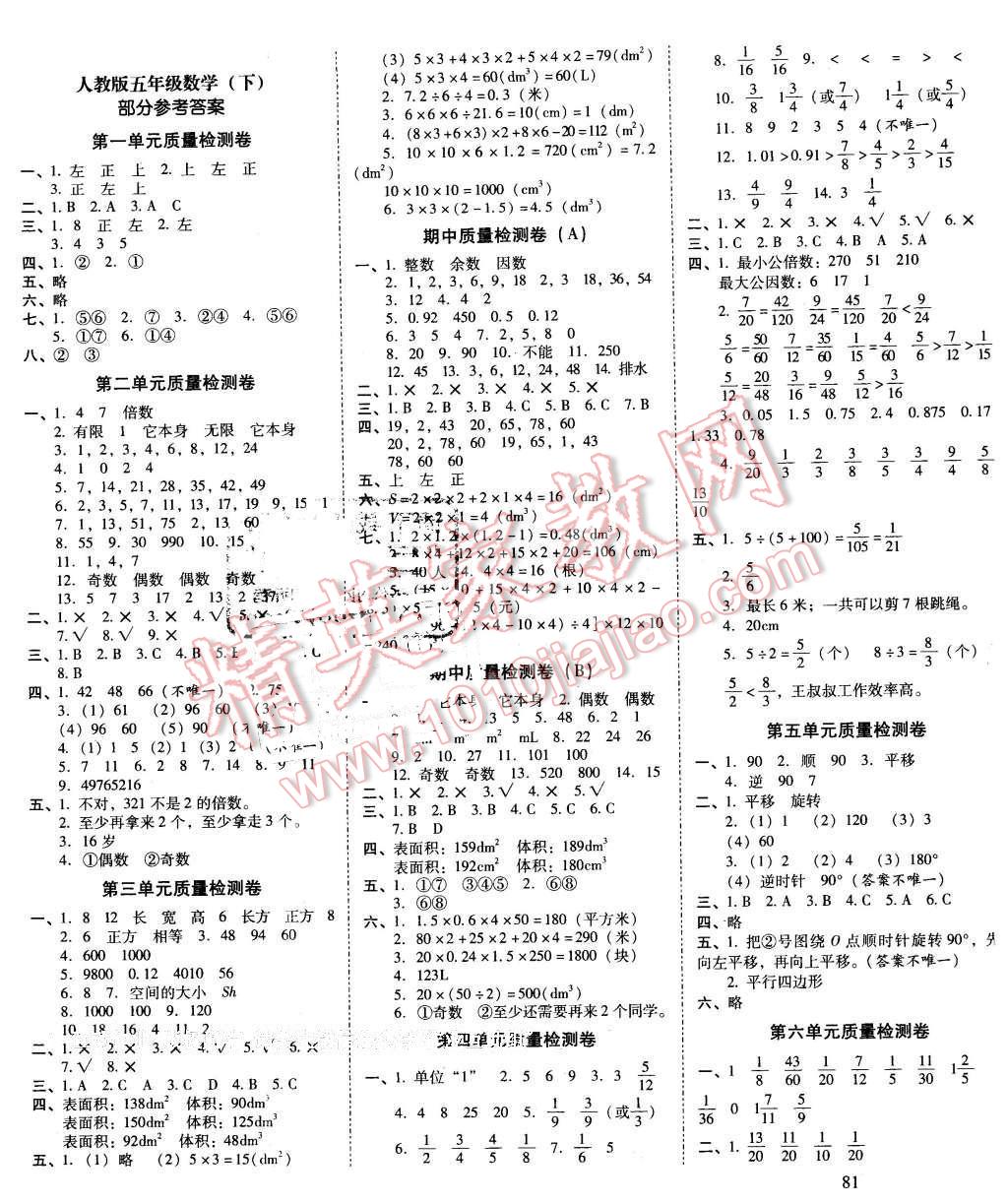 2016年云南师大附小一线名师核心试卷五年级数学下册人教版 第1页