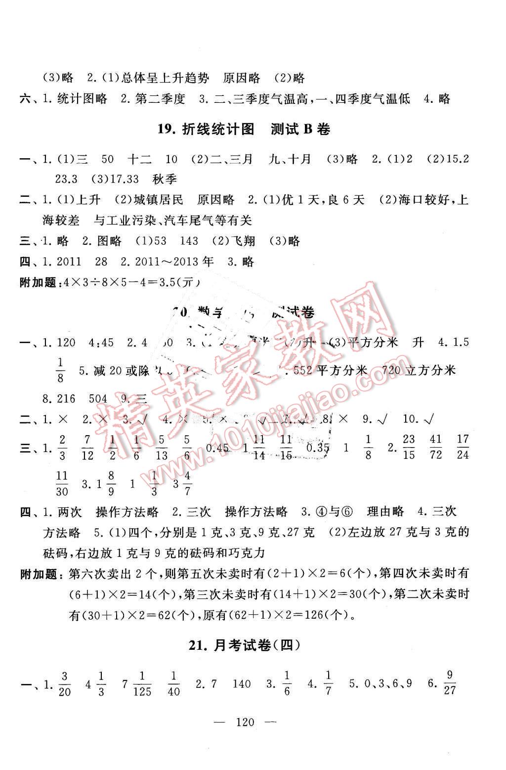 2016年啟東黃岡大試卷五年級(jí)數(shù)學(xué)下冊(cè)人教版 第12頁(yè)