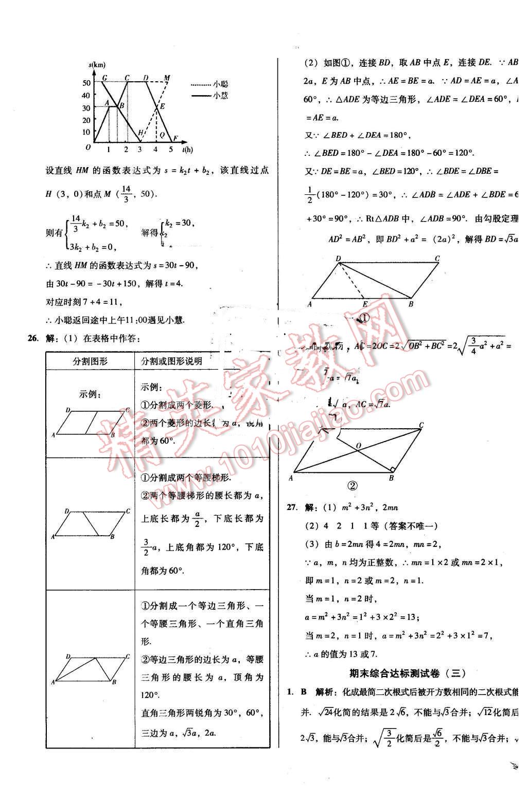 2016年单元加期末复习与测试八年级数学下册人教版 第29页