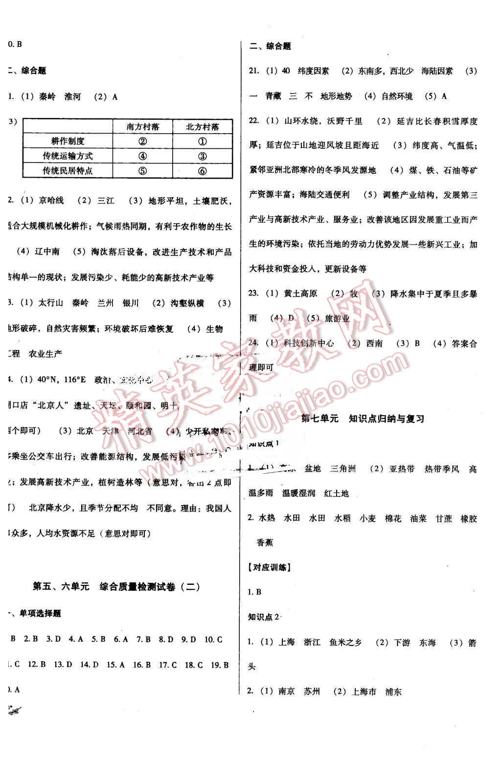 2016年單元加期末復(fù)習(xí)與測(cè)試八年級(jí)地理下冊(cè)人教版 第2頁(yè)