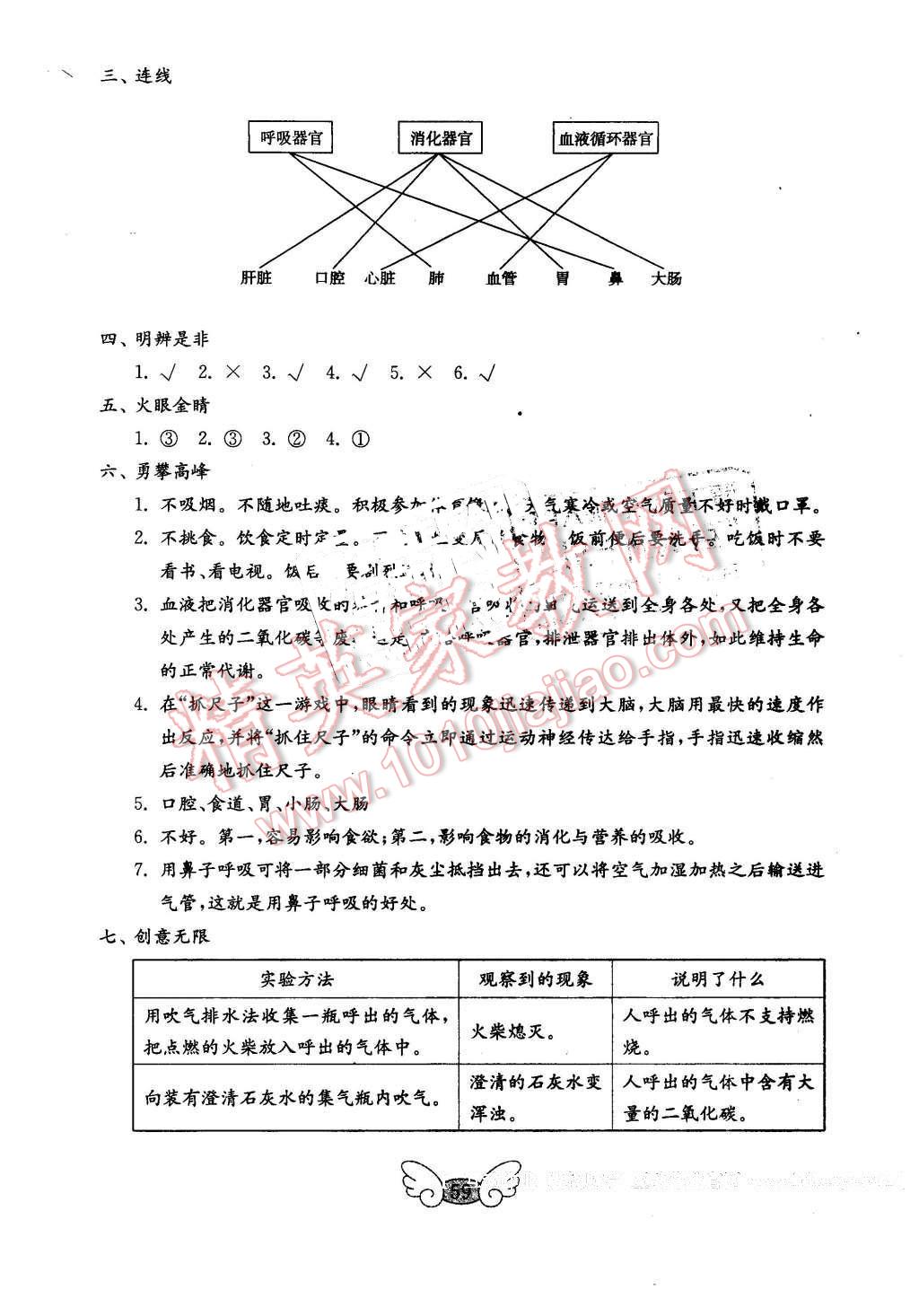 2016年金钥匙小学科学试卷五年级下册青岛版 第3页