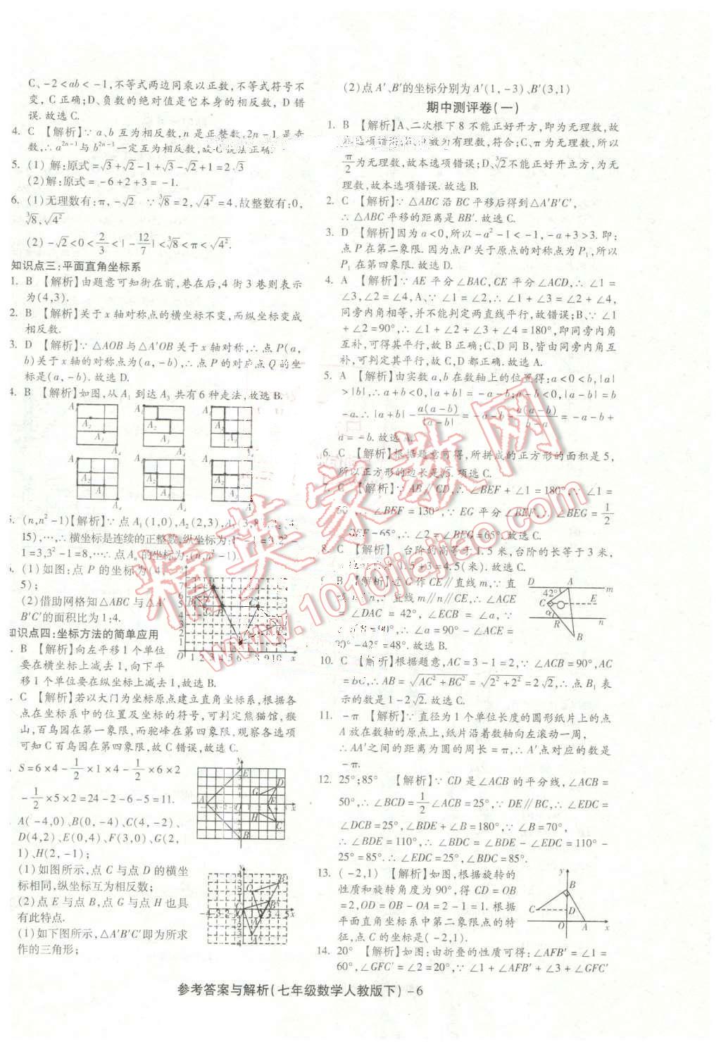 2016年练考通全优卷七年级数学下册人教版 第6页