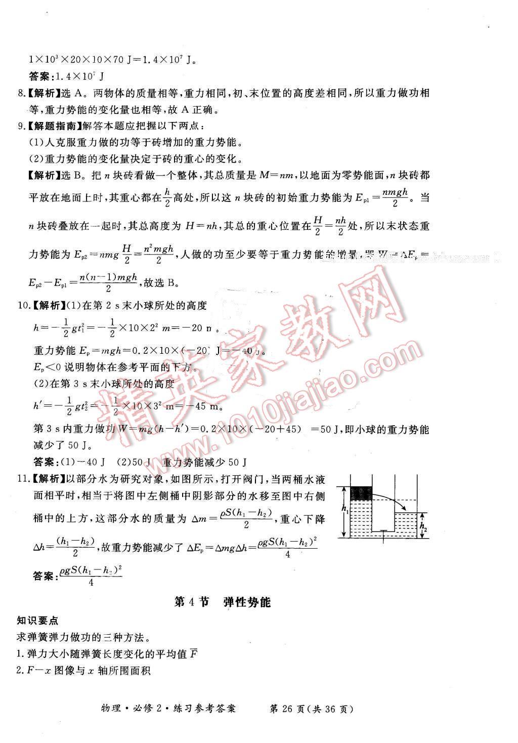 2016年新課標形成性練習與檢測物理必修2人教版 第26頁