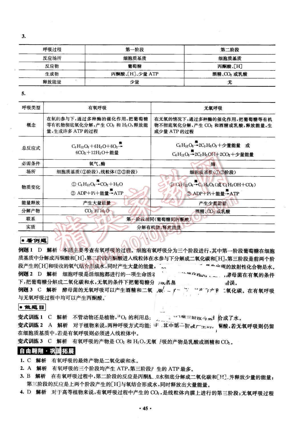 2016年鳳凰新學案高中生物必修1全國教育版B版 第45頁