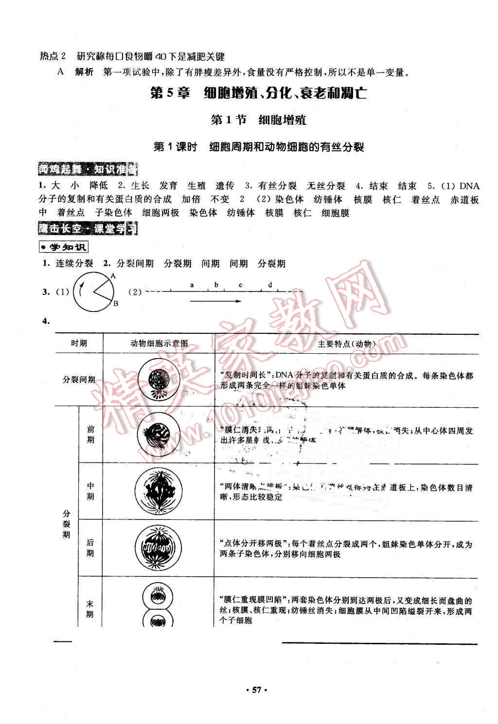 2016年鳳凰新學(xué)案高中生物必修1蘇教版B版 第57頁