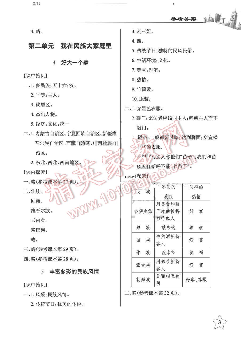 2016年長(zhǎng)江作業(yè)本課堂作業(yè)五年級(jí)品德與社會(huì)下冊(cè)鄂教版 第3頁(yè)