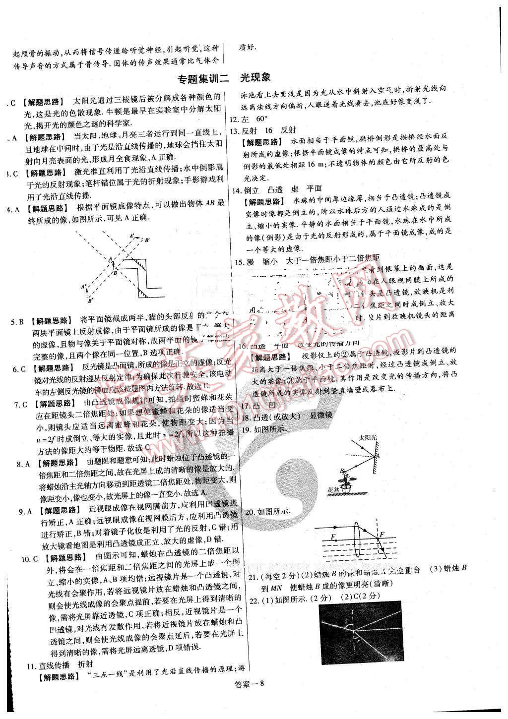 2016年金考卷活頁(yè)題選九年級(jí)物理下冊(cè)蘇科版 第8頁(yè)