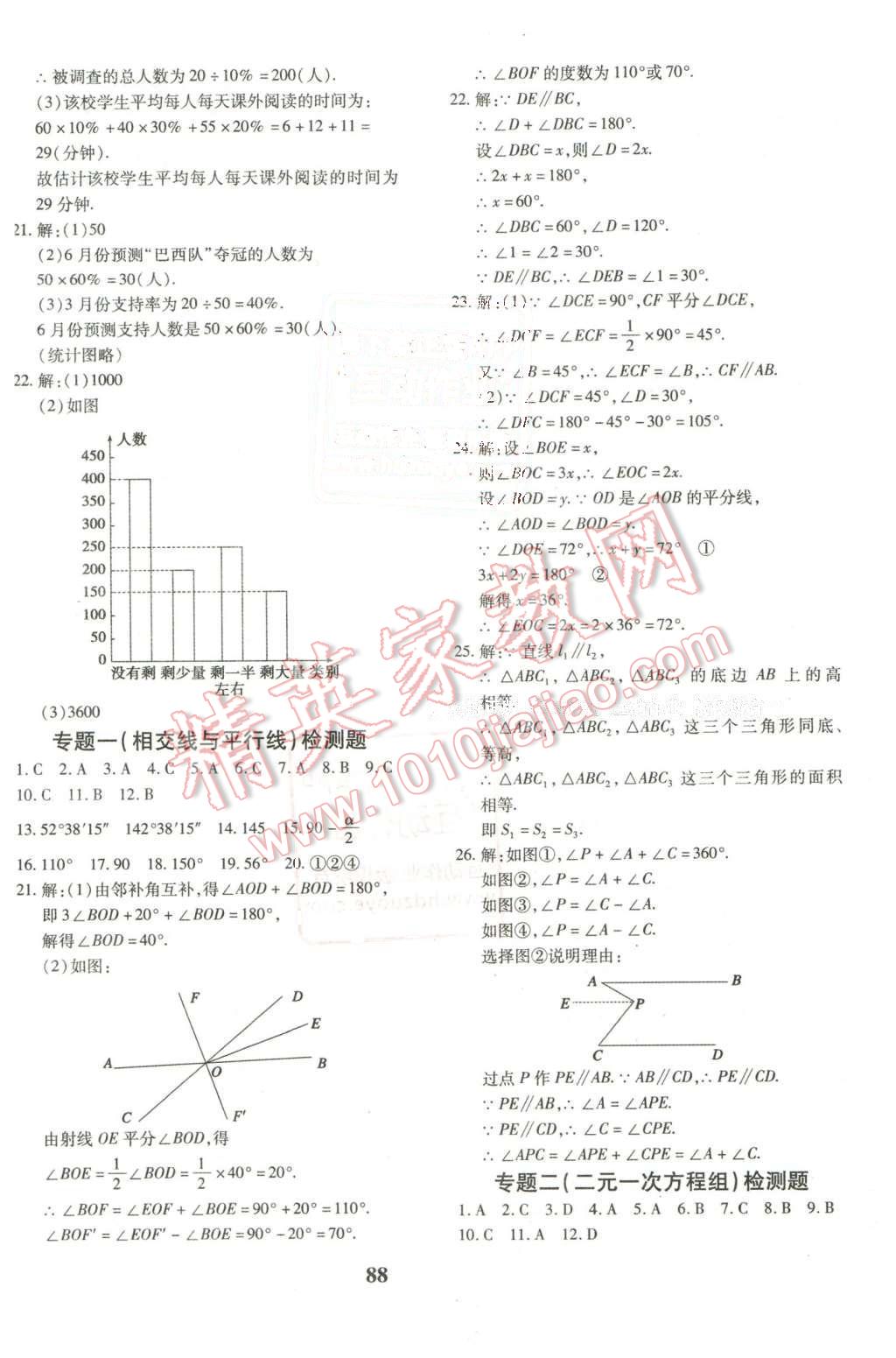 2016年黃岡360度定制密卷七年級(jí)數(shù)學(xué)下冊(cè)人教版 第8頁