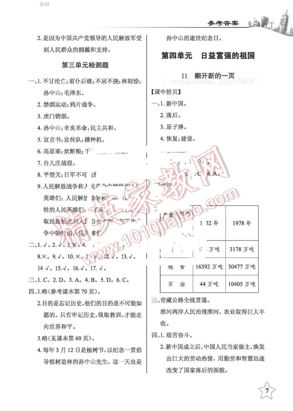 2016年長(zhǎng)江作業(yè)本課堂作業(yè)五年級(jí)品德與社會(huì)下冊(cè)鄂教版 第7頁(yè)