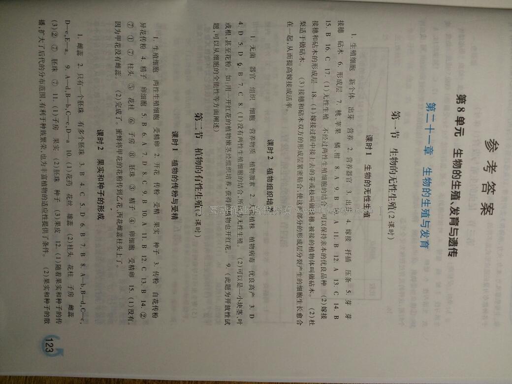 2015年學(xué)習(xí)檢測(cè)八年級(jí)生物學(xué)下冊(cè) 第16頁