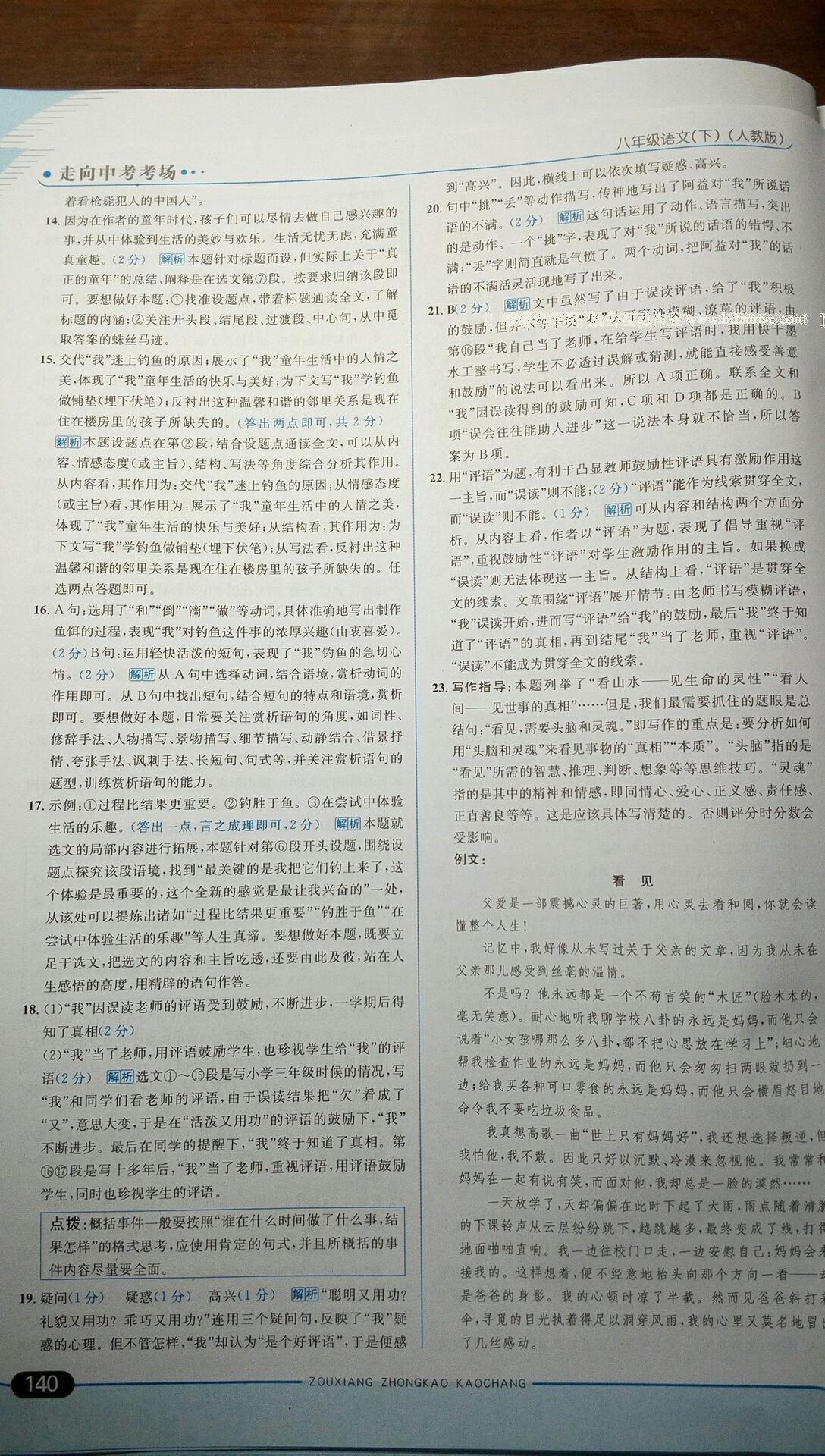 2015年走向中考考場(chǎng)八年級(jí)語(yǔ)文下冊(cè)人教版 第51頁(yè)