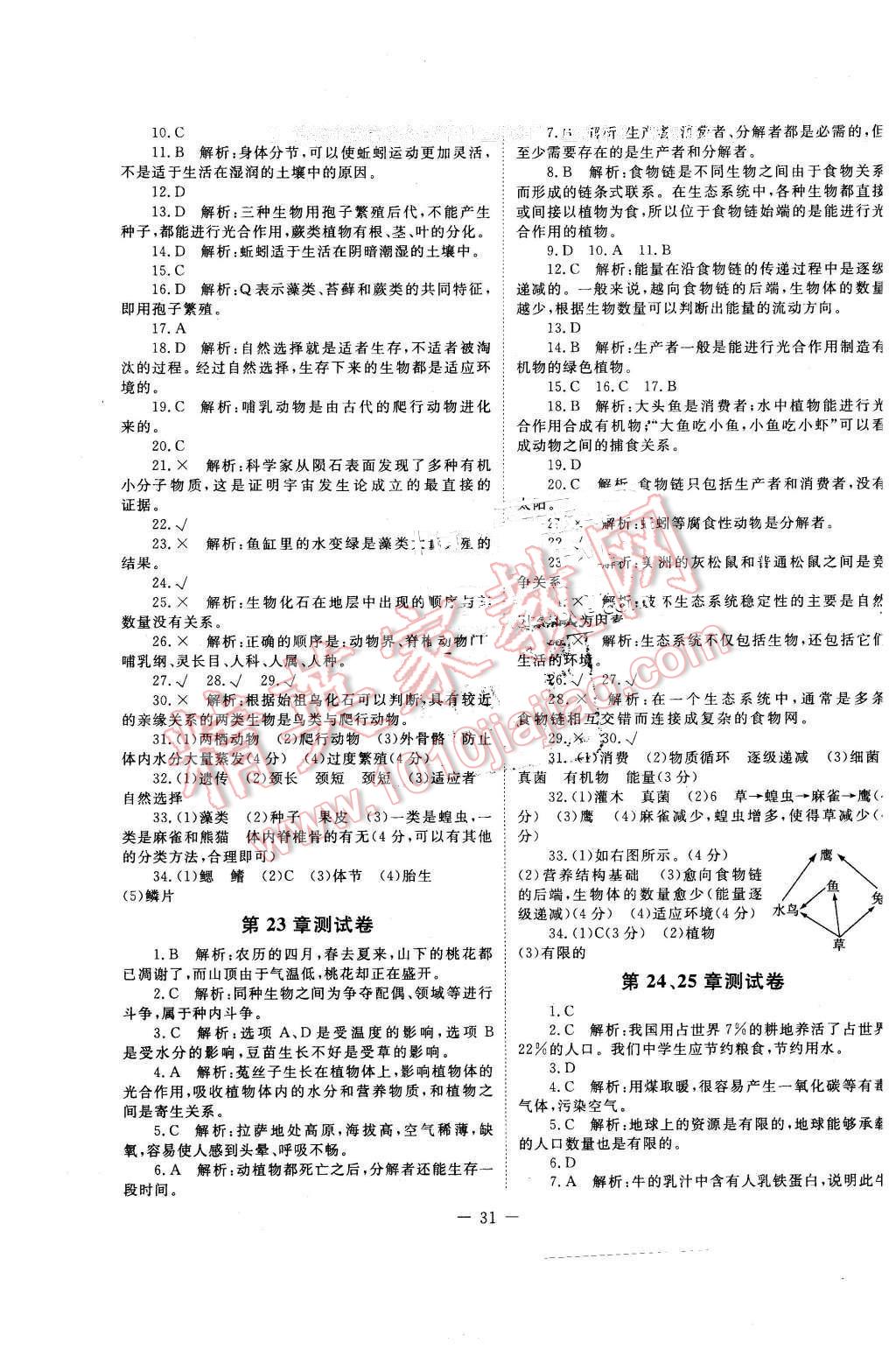 2016年課堂精練八年級(jí)生物下冊(cè)北師大版單色 第7頁