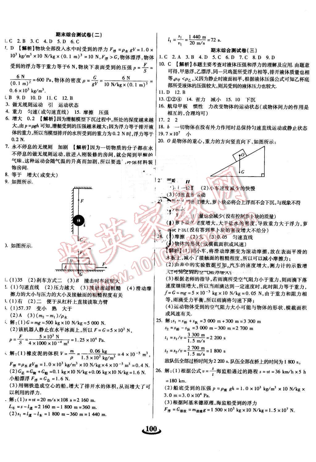 2016年暢響雙優(yōu)卷八年級物理下冊滬粵版 第8頁