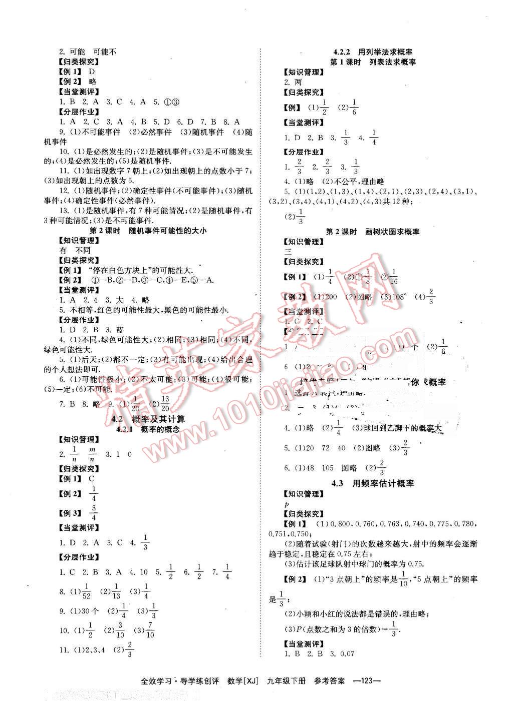 2016年全效學(xué)習(xí)九年級數(shù)學(xué)下冊湘教版 第7頁