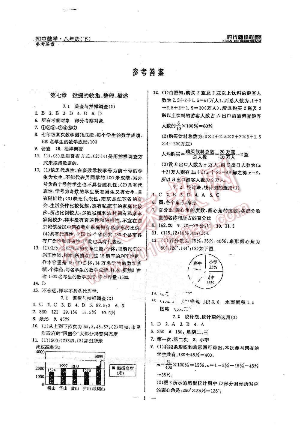 2016年时代新课程初中数学八年级下册 第1页