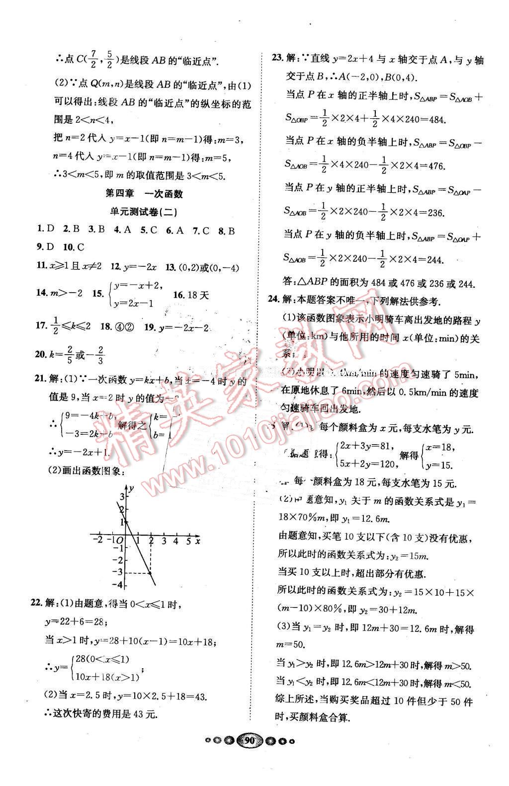 2016年名校名題好幫手全程測控八年級(jí)數(shù)學(xué)下冊(cè)湘教版 第14頁