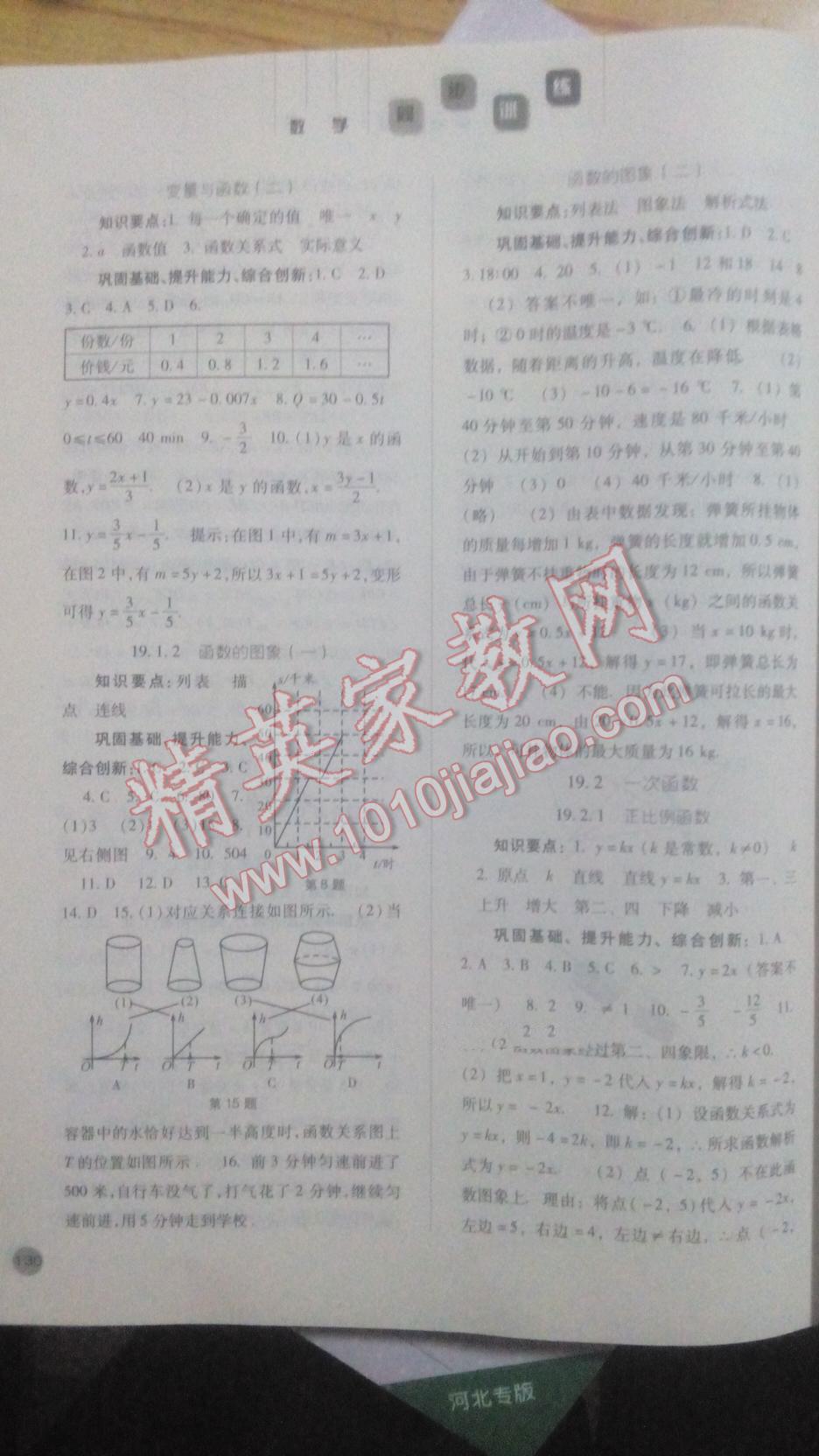 2016年同步训练八年级数学下册人教版河北人民出版社 第12页