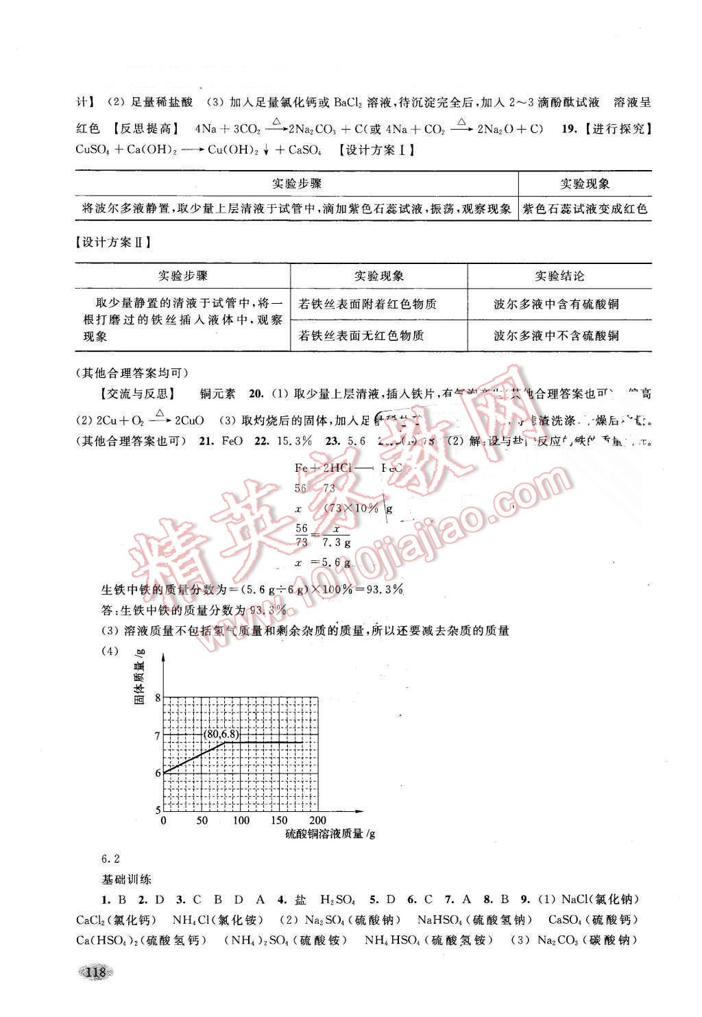 2016年新思路辅导与训练九年级化学第二学期 第7页