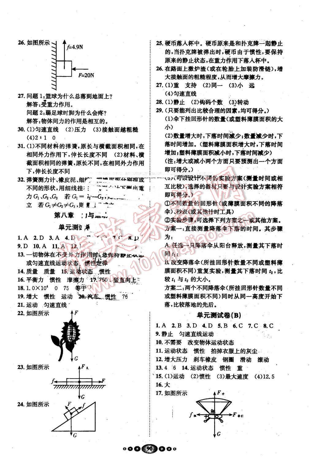 2016年名校名题好帮手全程测控八年级物理下册教科版 第2页