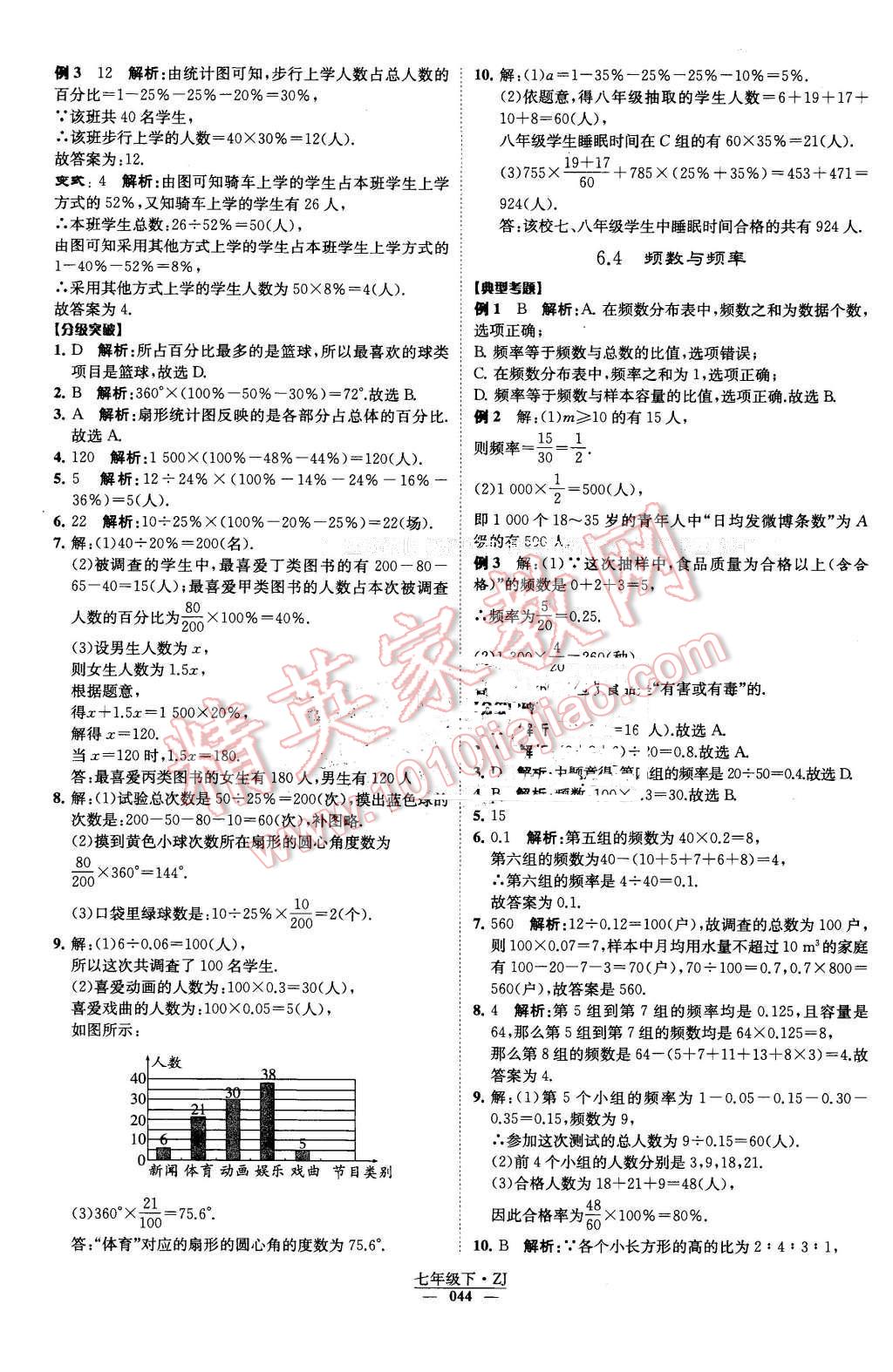 2016年經(jīng)綸學(xué)典學(xué)霸七年級(jí)數(shù)學(xué)下冊(cè)浙教版 第44頁(yè)