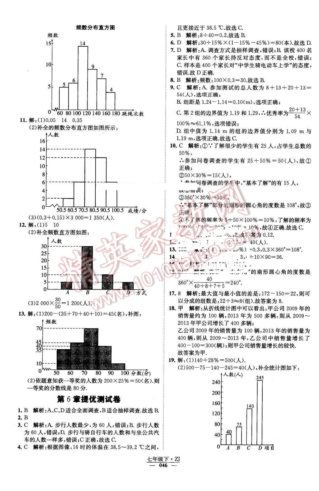 2016年經(jīng)綸學(xué)典學(xué)霸七年級數(shù)學(xué)下冊浙教版 第46頁