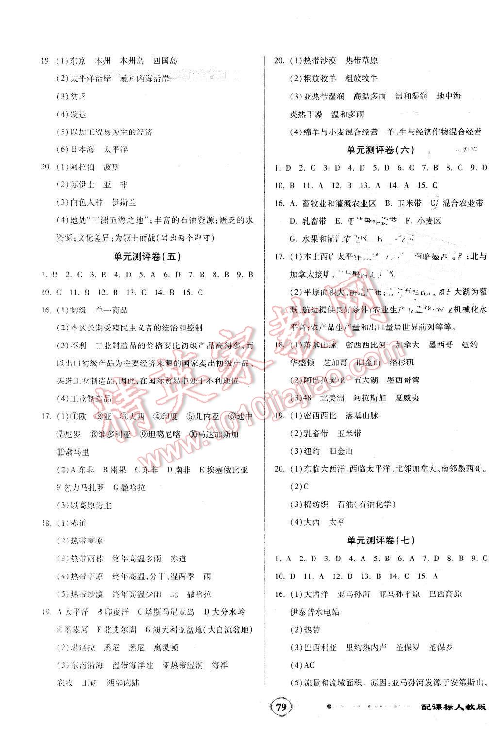 2016年全程優(yōu)選卷七年級地理下冊人教版 第3頁