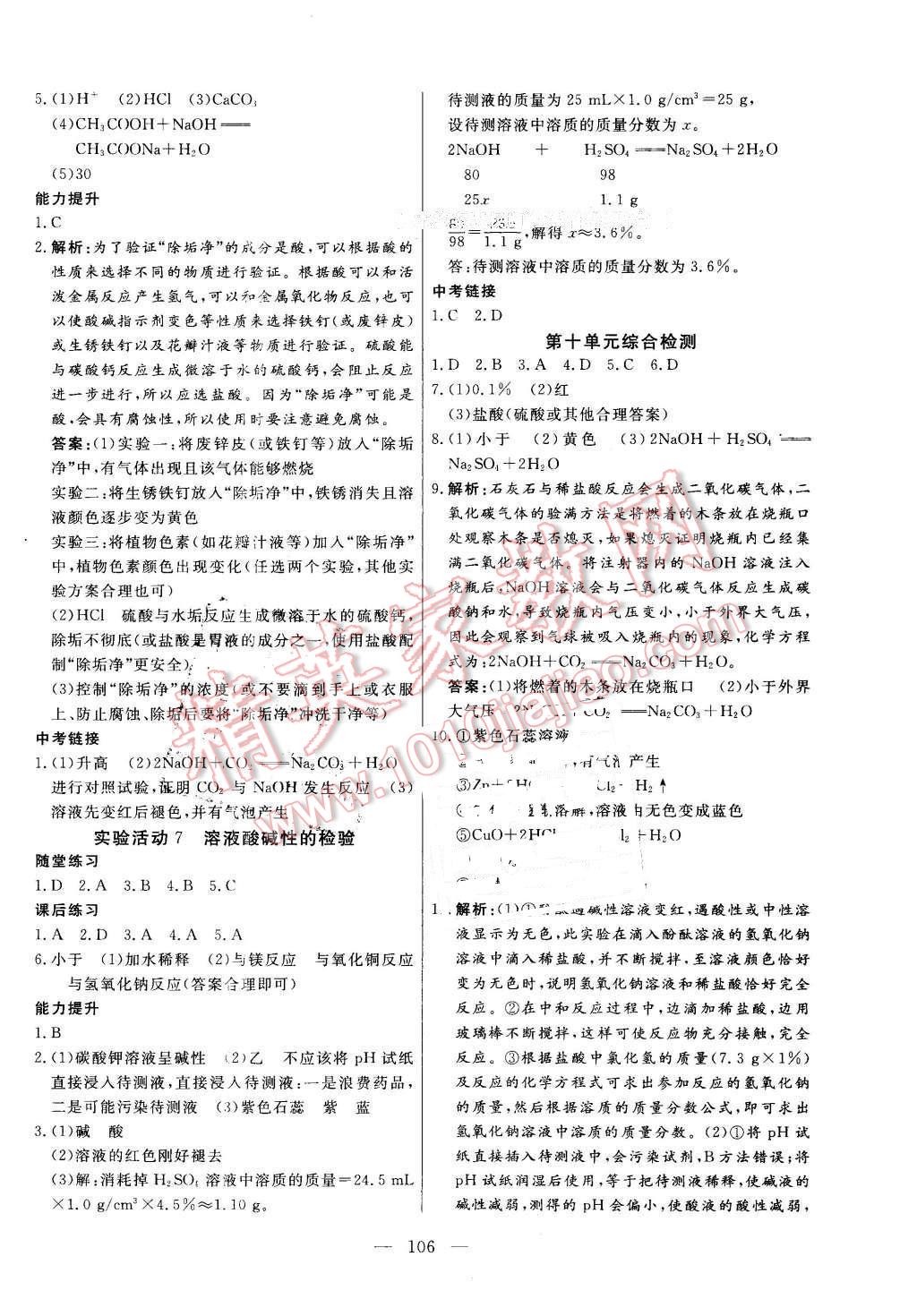 2016年自主訓(xùn)練九年級化學(xué)下冊人教版 第10頁