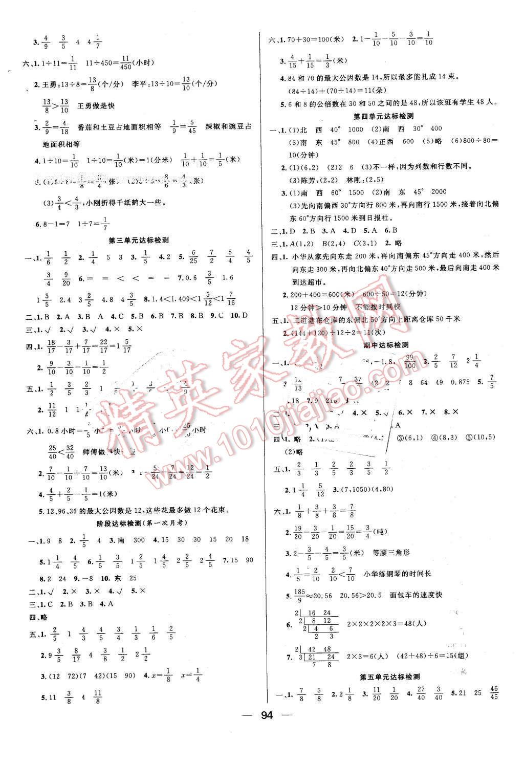 2016年好成績1加1學(xué)習(xí)導(dǎo)航五年級(jí)數(shù)學(xué)下冊青島版 第8頁