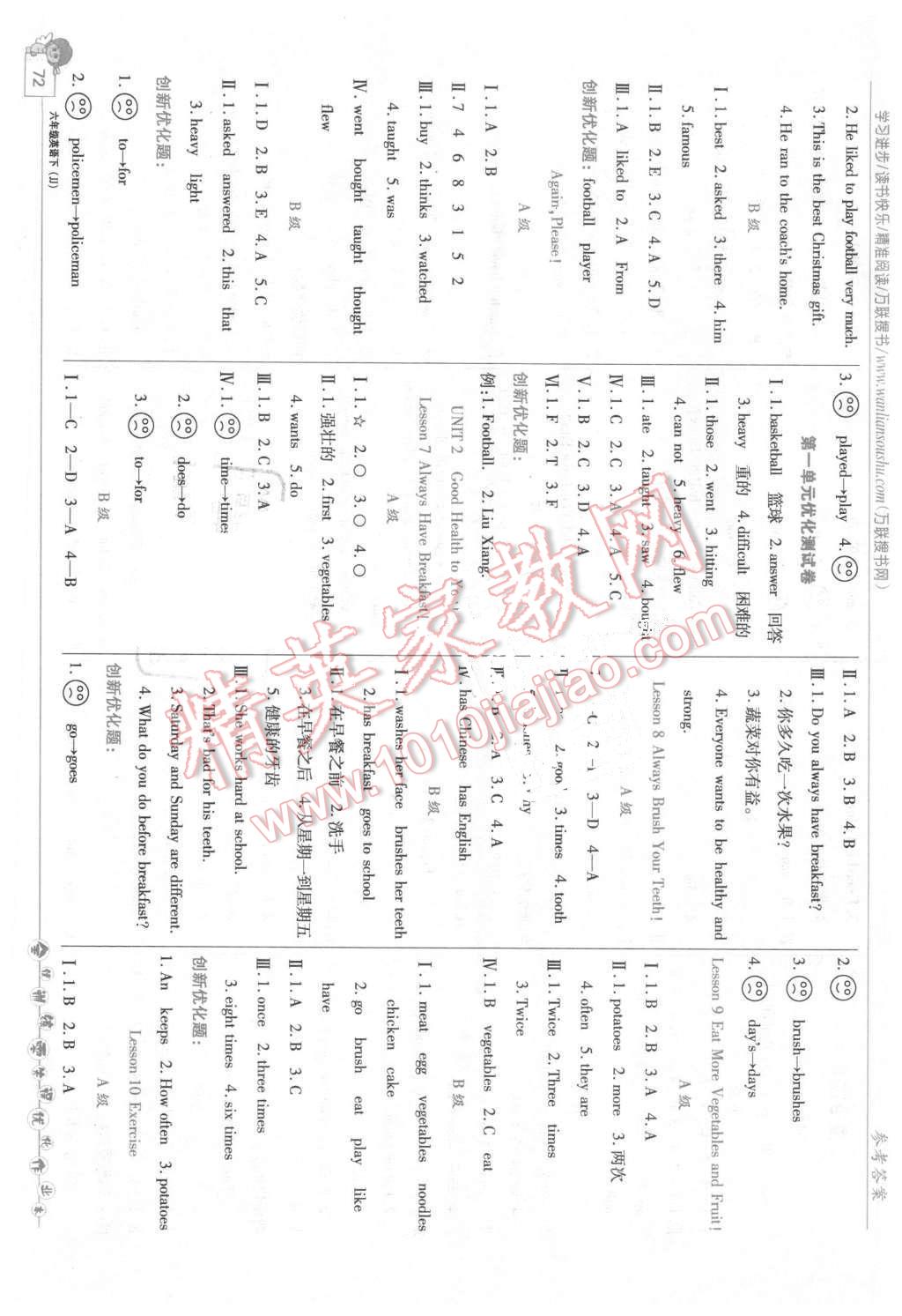 2016年全優(yōu)訓(xùn)練零失誤優(yōu)化作業(yè)本六年級(jí)英語下冊(cè)冀教版 第2頁