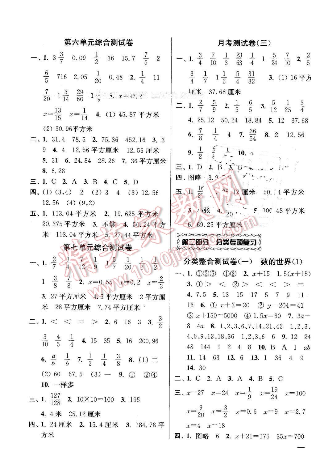 2016年同步跟蹤全程檢測五年級數(shù)學(xué)下冊江蘇版 第3頁