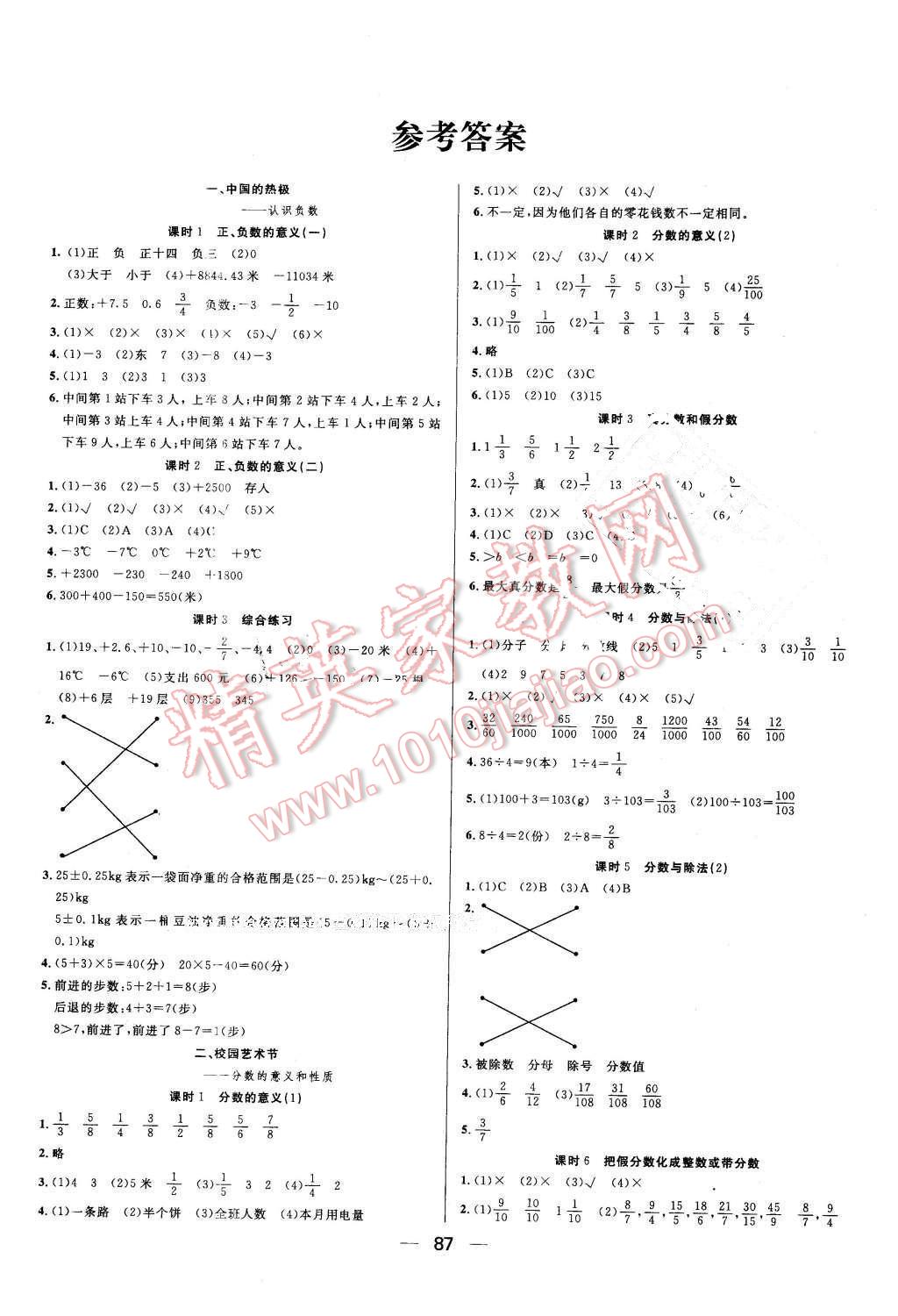 2016年好成績1加1學(xué)習(xí)導(dǎo)航五年級(jí)數(shù)學(xué)下冊(cè)青島版 第1頁