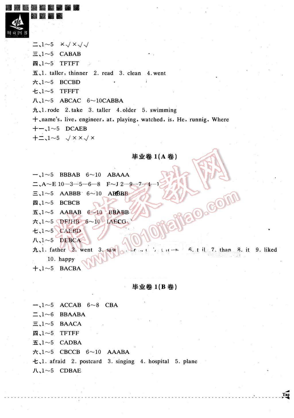 2016年小學教學新思維檢測卷快樂學習六年級英語下冊 第7頁