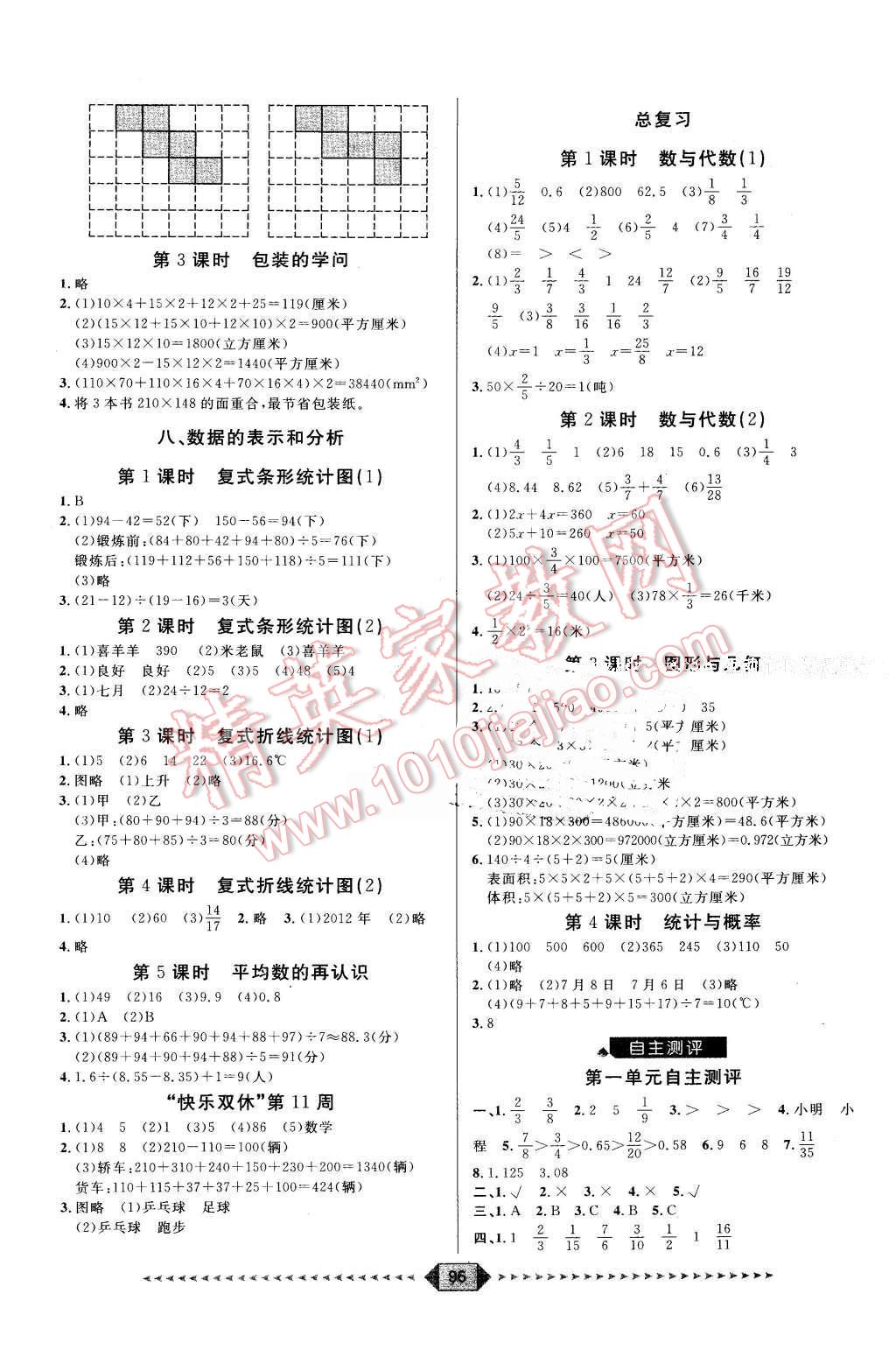 2016年阳光计划第一步五年级数学下册北师大版 第8页