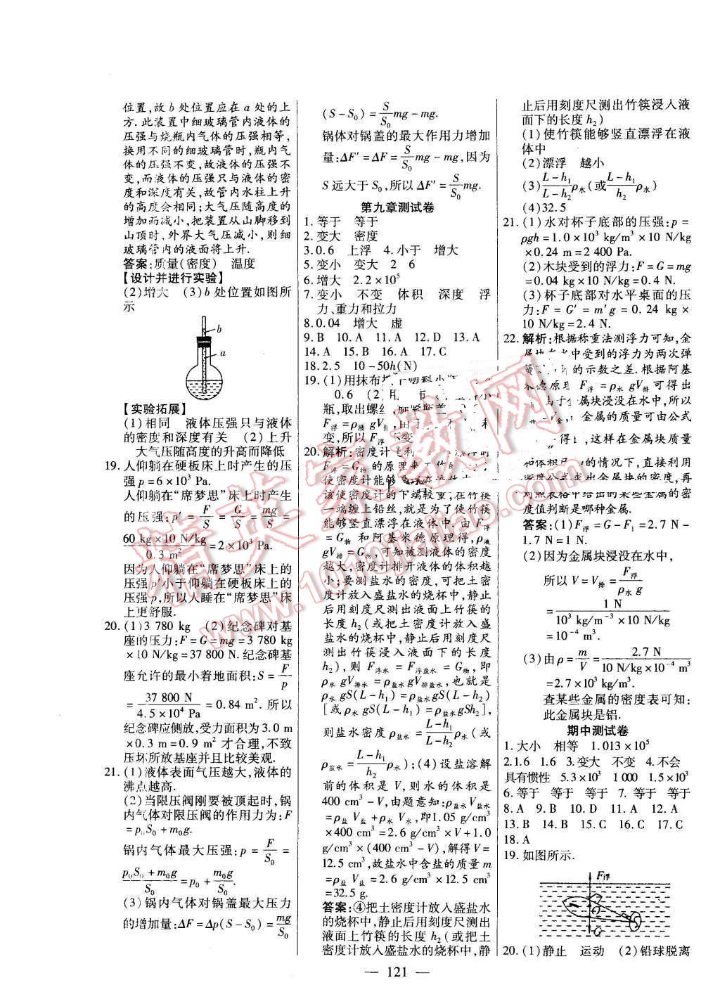 2016年自主訓(xùn)練八年級物理下冊滬科版 第13頁