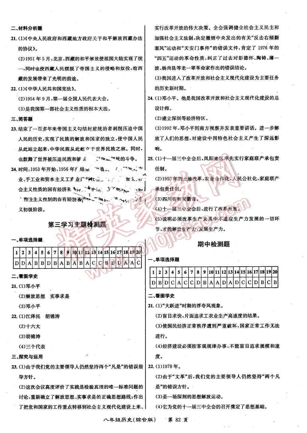 2015年百所名校精點試題八年級歷史下冊川教版 第2頁