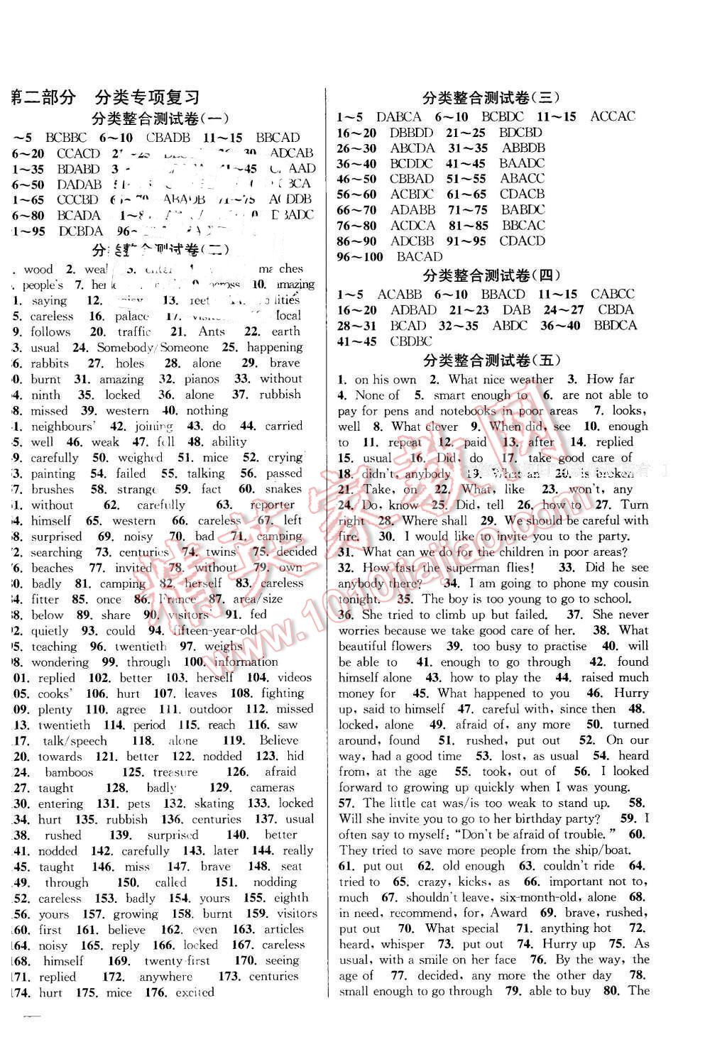 2016年同步跟蹤全程檢測(cè)七年級(jí)英語(yǔ)下冊(cè)江蘇版 第6頁(yè)