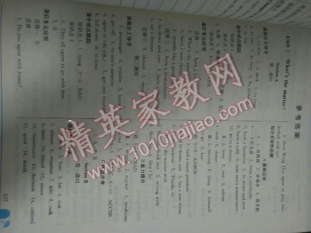 2016年同步輕松練習(xí)八年級(jí)英語(yǔ)下冊(cè)人教版遼寧專版 第1頁(yè)