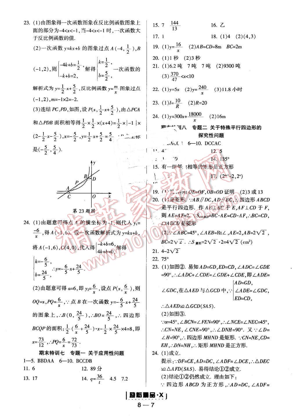 2015年勵(lì)耘書業(yè)勵(lì)耘活頁周周練八年級(jí)數(shù)學(xué)下冊(cè) 第7頁