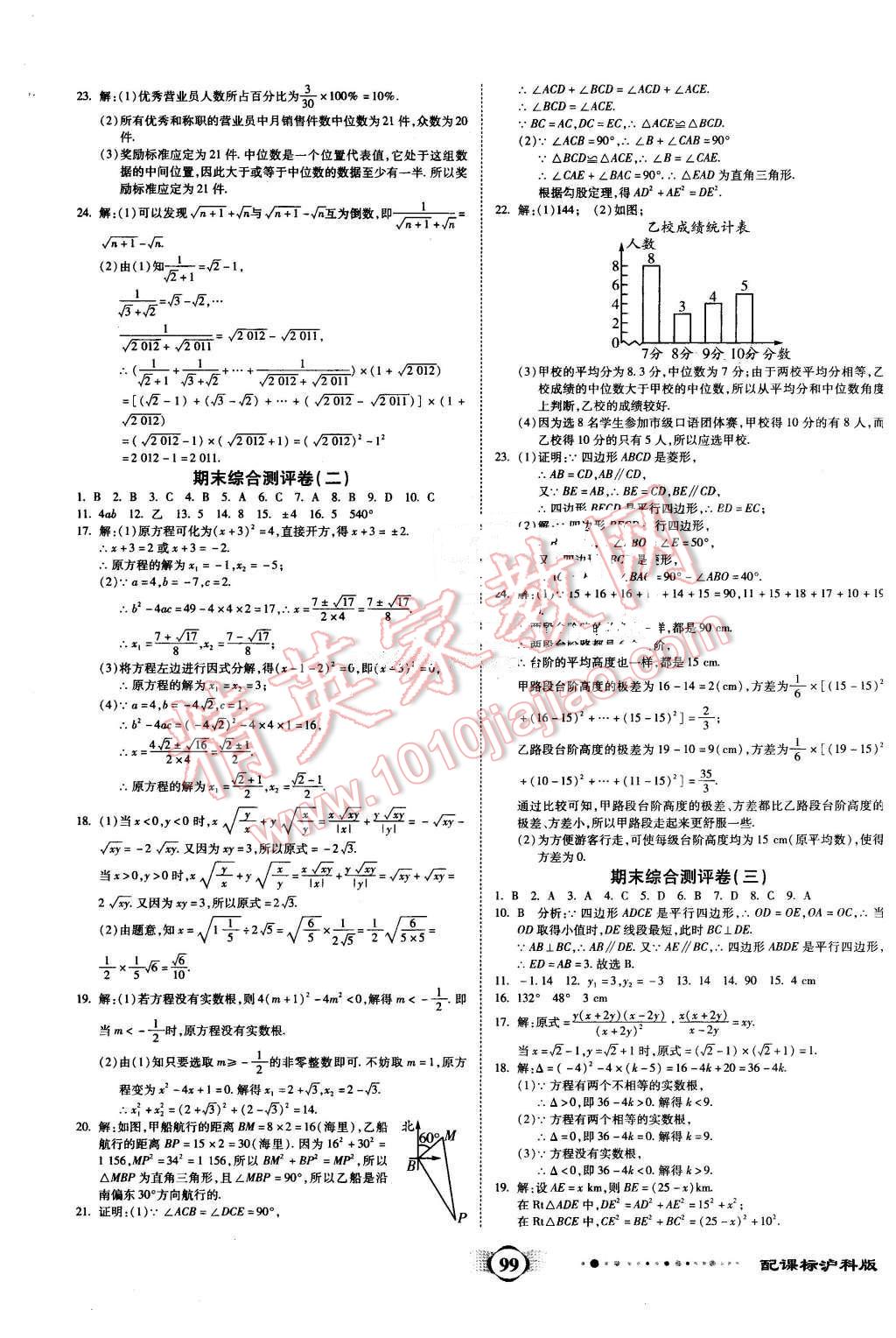 2016年全程優(yōu)選卷八年級(jí)數(shù)學(xué)下冊(cè)滬科版 第11頁(yè)