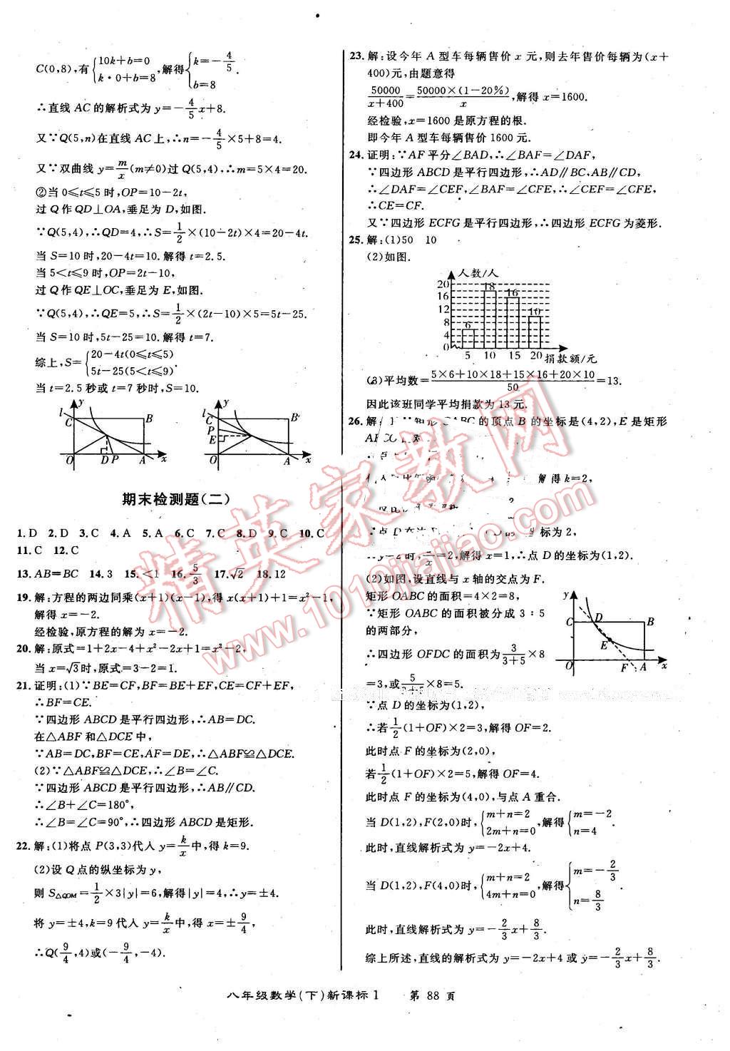 2015年百所名校精點(diǎn)試題八年級(jí)數(shù)學(xué)下冊(cè)華師大版 第16頁(yè)