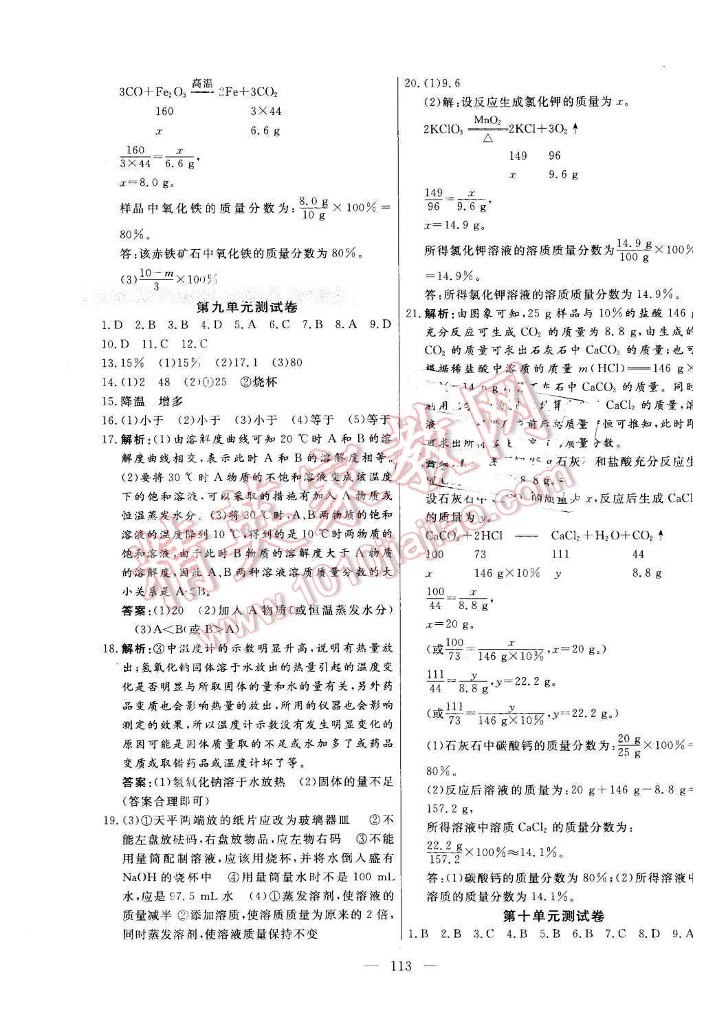 2016年自主训练九年级化学下册人教版 第17页