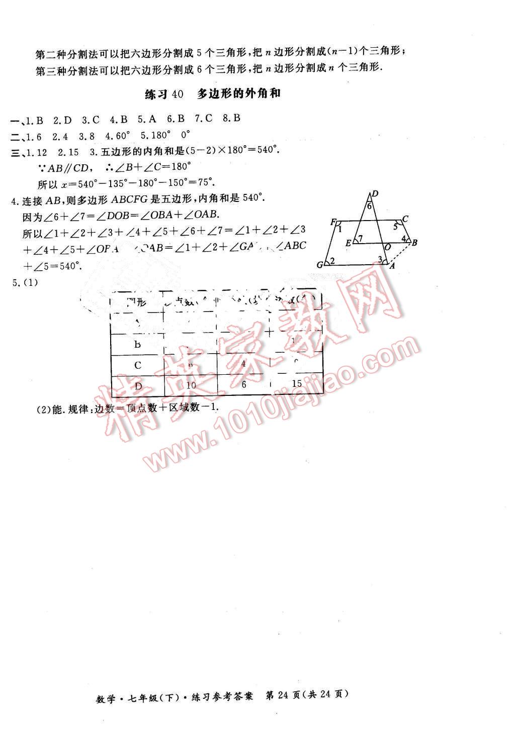 2016年形成性練習(xí)與檢測七年級數(shù)學(xué)下冊 第24頁