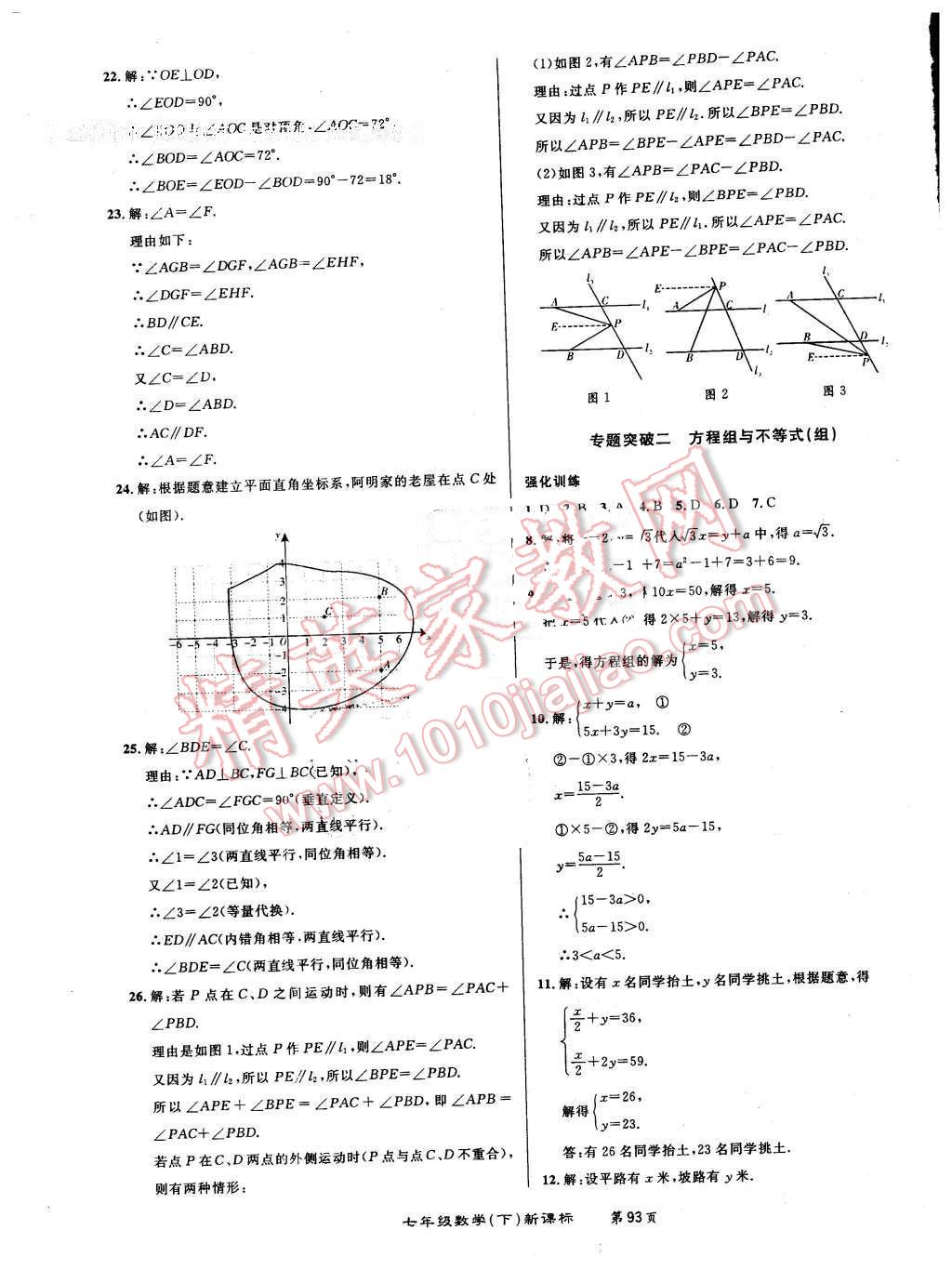 2015年百所名校精點試題七年級數(shù)學下冊人教版 第13頁