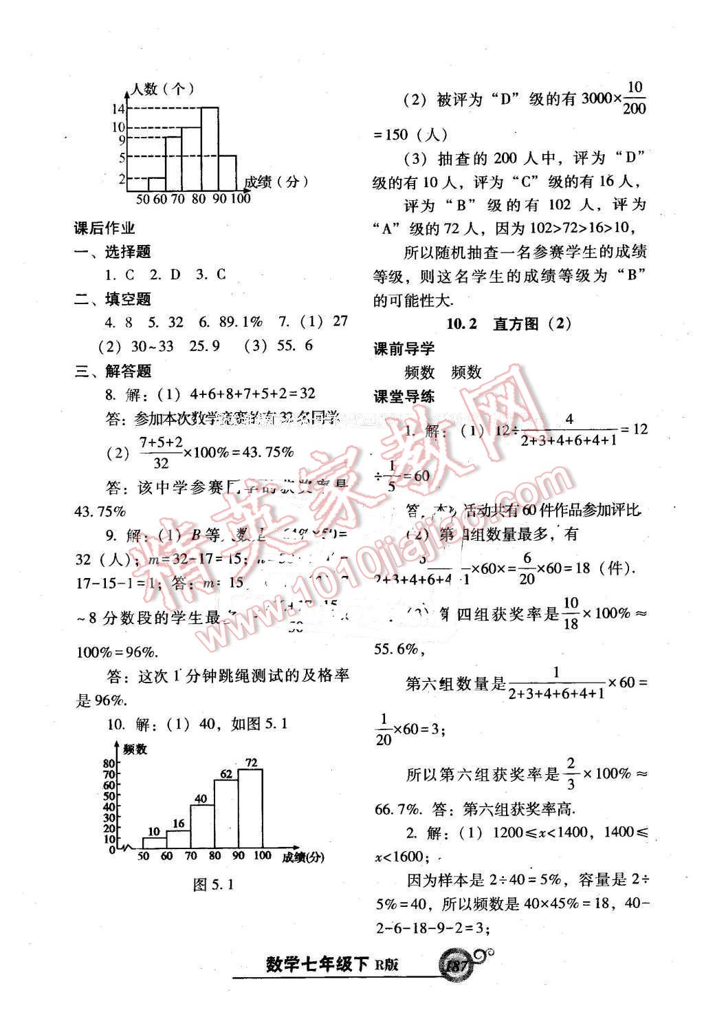 2016年尖子生新课堂课时作业七年级数学下册人教版 第31页