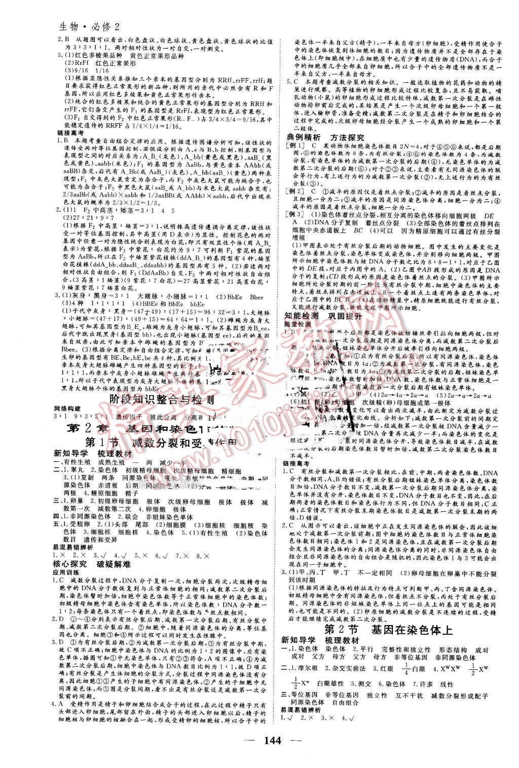 2016年優(yōu)化探究同步導(dǎo)學(xué)案生物必修2人教版 第2頁