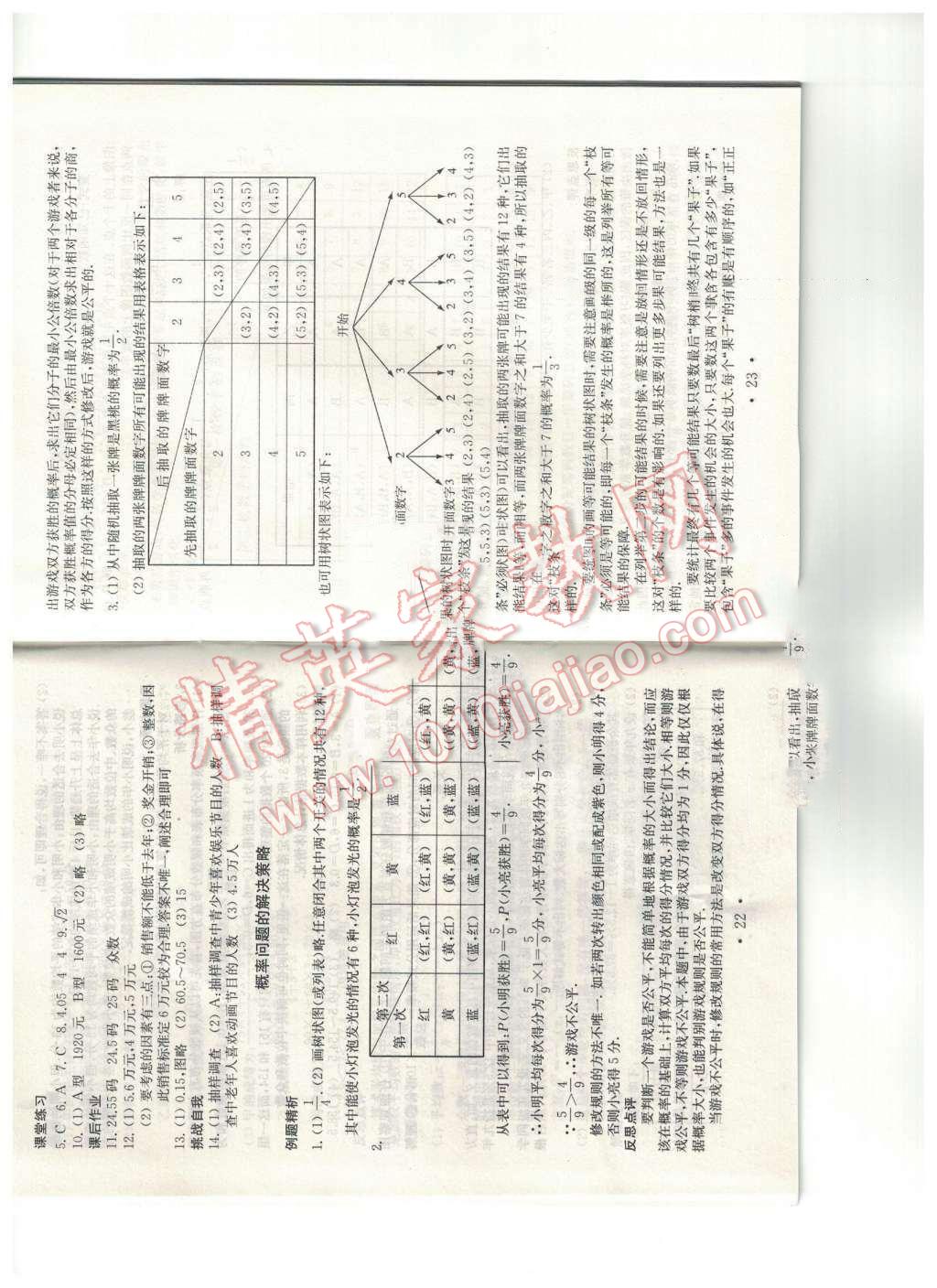 2016年綜合素質學數(shù)學隨堂反饋九年級下冊 第12頁